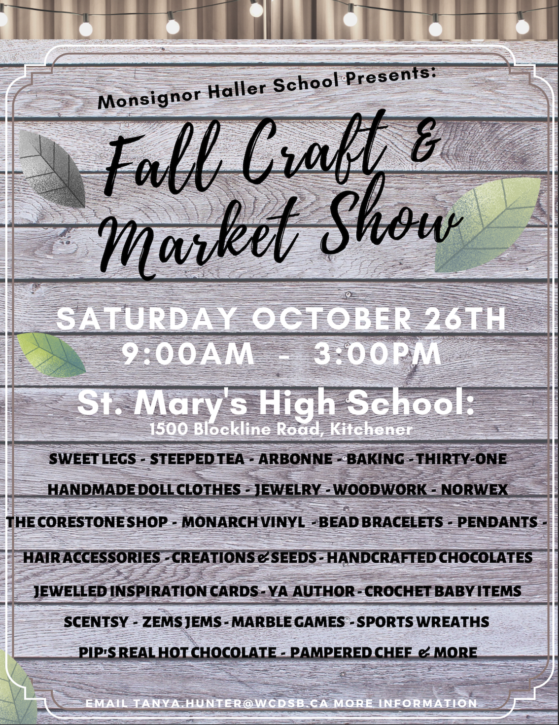 Monsignor Haller Annual Fall Craft and Market Show